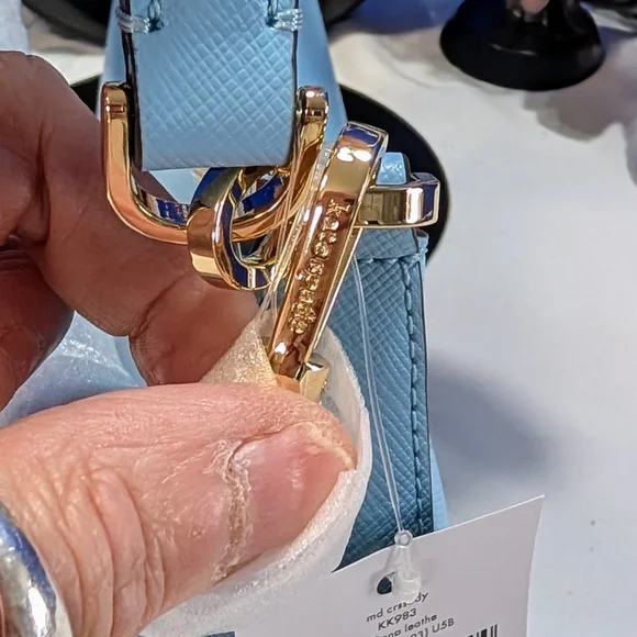 Kate Spade Paige Convertible Crossbody Purse Saffiano Leather Fountain Blue -NEW - Picture 5 of 10